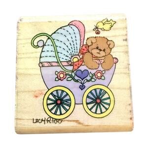 Rubber Stampede Lucy & Company Buggy Bear 685-C Rubber Stamp